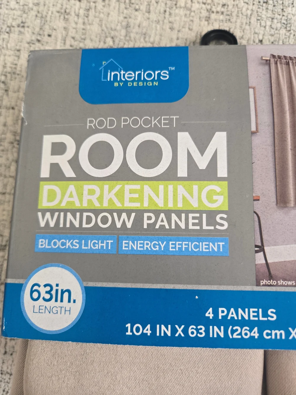Interiors by Design Room Darkening Window Panels - Beige